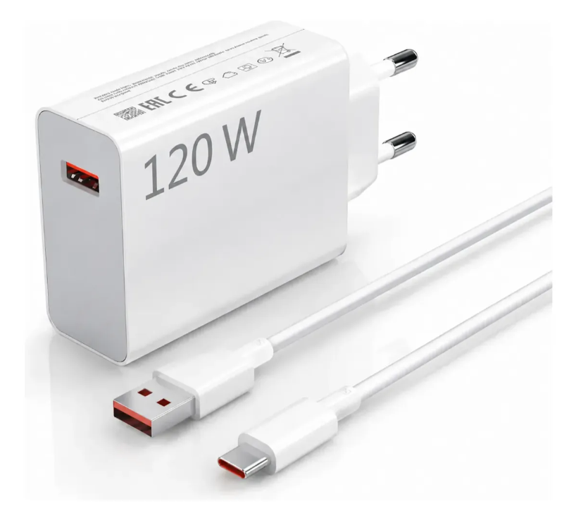 Cargador Turbo 120W USB-A a USB-C para Android iPhone