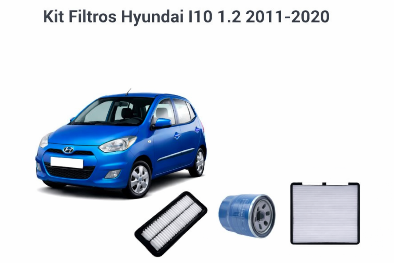Kit Filtros hyundai I10 o grand 1.1 1.2 2011-2022