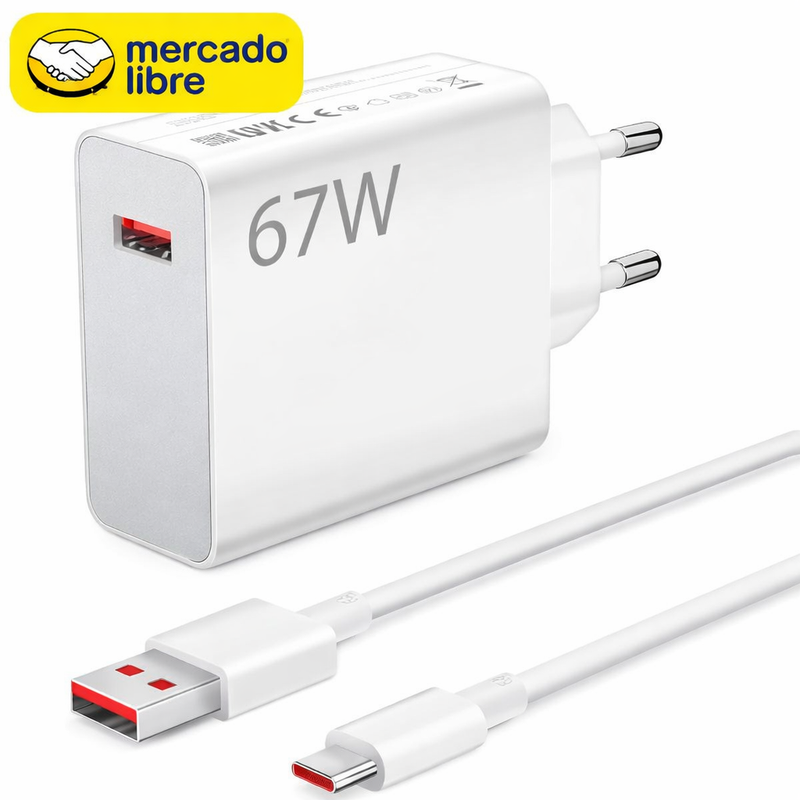 Cargador Turbo 67w Usb C Tipo Xiaomi  Redmi NotePro 10-14
