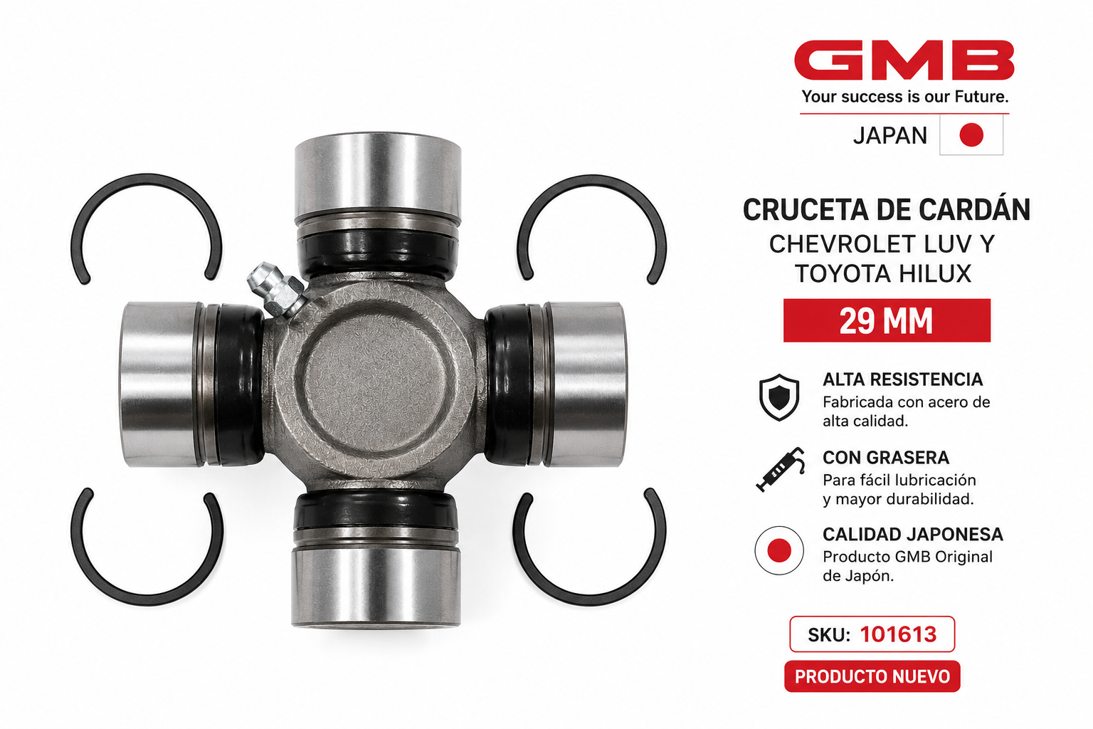 Cruceta de Cardán Chevrolet LUV y Toyota Hilux 29 mm