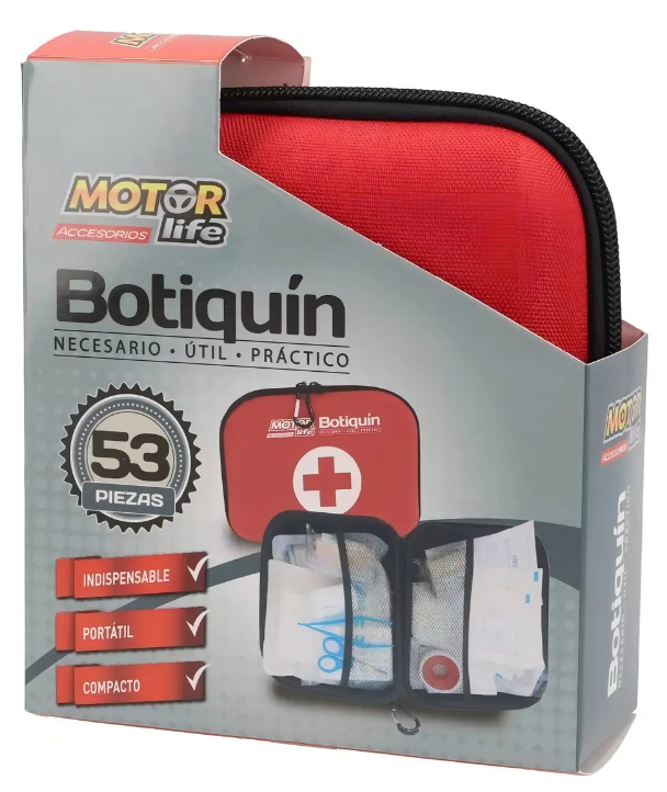 Botiquín de Primeros Auxilios MotorLife 53 Unidades
